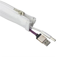 Axessline Cable Cover - Ø 20 mm, flätad kabelstrumpa, blixtlås, 1.5 m,